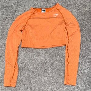 Gymshark Vibrant Orange Long Sleeve Crop Top